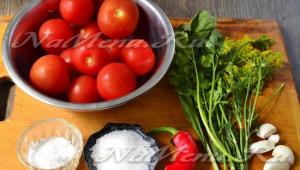 Tomat asin dalam kantong Cara mengasinkan tomat dalam kantong untuk musim dingin