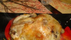 Κοτόπουλο ψημένο εξ ολοκλήρου σε φύλλο στο φούρνο